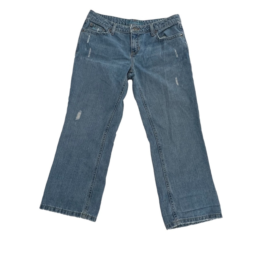 Aeropostale Women’s Distressed Wide Leg Crop Jeans Size 7:8